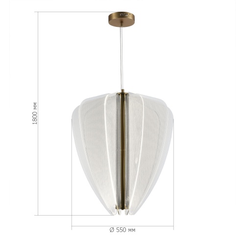 SL6509.213.01 Светильник подвесной ST-Luce Золотистый/Прозрачный LED 1*75W 4000K ФЕЗАЛЕ