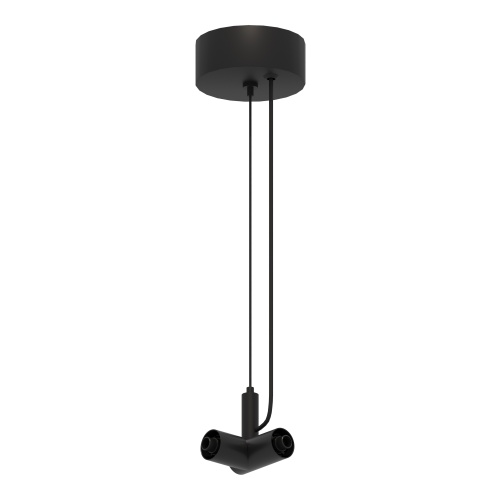ST1601.459.00 Подвесной токопроводящий угловой соединитель с подводом питания ST-Luce Черный ТЕХНО