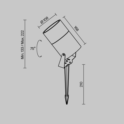 Ландшафтный светильник Outdoor O050FL-L15GR3K1