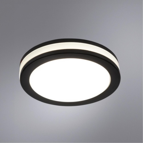 Точечный встраиваемый светильник Arte lamp A8430PL-1BK Светильник потолочный встраиваемый светодиодный TABIT Ø80x33мм IP20 монтаж Ø65мм 7Вт 530Лм 4000К 80+ 100°
