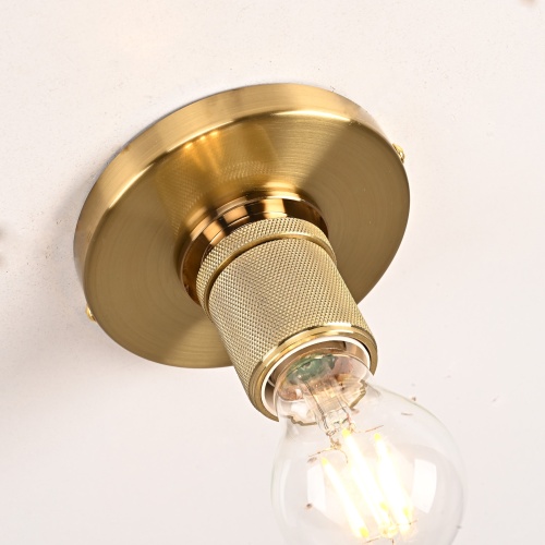Потолочный светильник RH Utilitaire Socket Flushmount Brass 123677-22