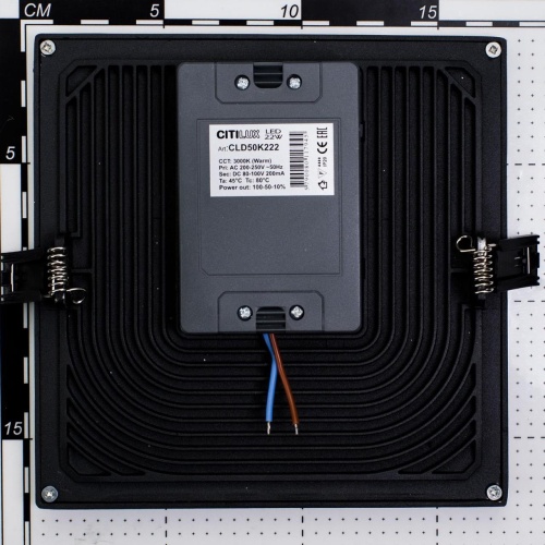 CLD50K222 Омега Черный Св-к Встр 22W*3000K