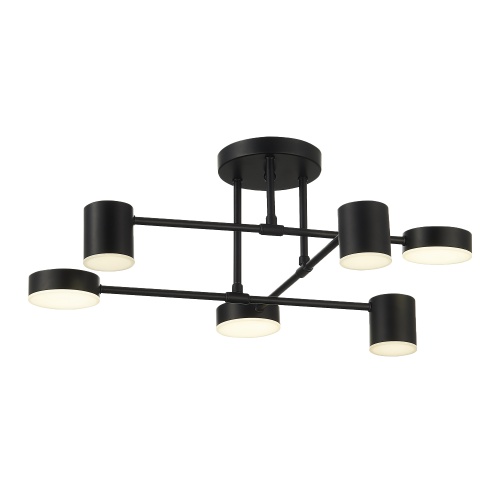 SLE201042-06 Светильник потолочный Черный/Черный LED 6*7W 4000K НОБЕЛЬ