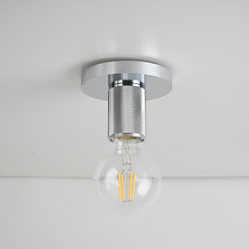 Потолочный светильник RH Utilitaire Socket Flushmount Silver 123678-22
