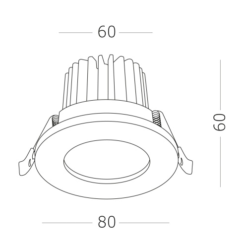 ST704.448.10 Св-к встр. Черный LED 1*10W 4000K 900Lm Ra>90 38° IP20 D79xH62 170-240V Встраиваемые светильники