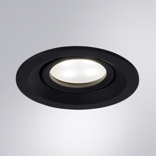 Точечный встраиваемый светильник Arte lamp A2862PL-1BK Светильник потолочный встраиваемый MIRA для MR16 Ø95x27мм черный IP20 монтаж Ø70мм