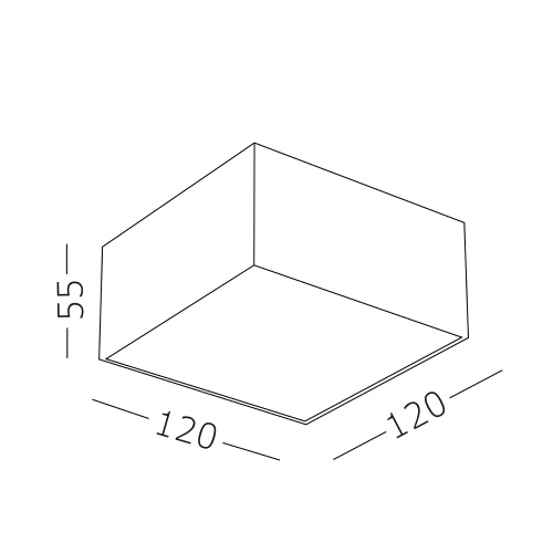 ST608.542.12 Светильник потолочный Белый LED 1*12W 4000K 1 080Lm Ra>90 120° IP20 L120xW120xH55 180-2 Накладные светильники