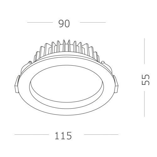 ST752.538.07 Св-к встр. Белый LED 1*7W 3000K 560Lm Ra80 100° IP44 D115xH47 100-240V Встраиваемые светильники