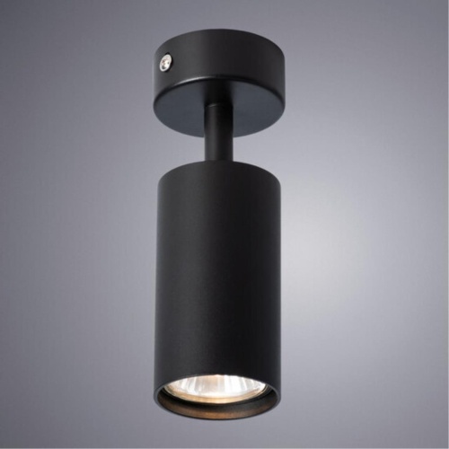 Arte lamp A3216PL-1BK Светильник потолочный накладной AQUARIUS для MR16 Ø55x100мм черный IP20
