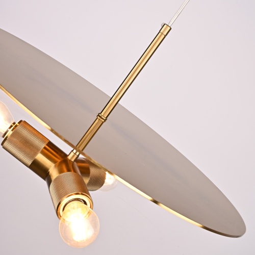 Люстра RH Utilitaire Disk Triple Pendant Brass 123646-22