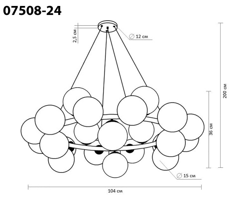 Люстра Kink Light Сида бронза E14 24*10W 07508-24,20