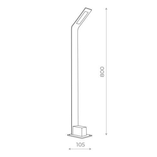 SL094.445.01 Светильник уличный наземный ST-Luce Черный/Черный LED 1*6W 4000K АНСА