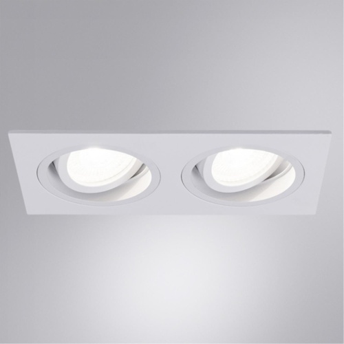 Точечный встраиваемый светильник Arte lamp A2178PL-2WH Светильник потолочный встраиваемый TARF для MR16 175x92x25мм белый IP20 монтаж 160x83мм