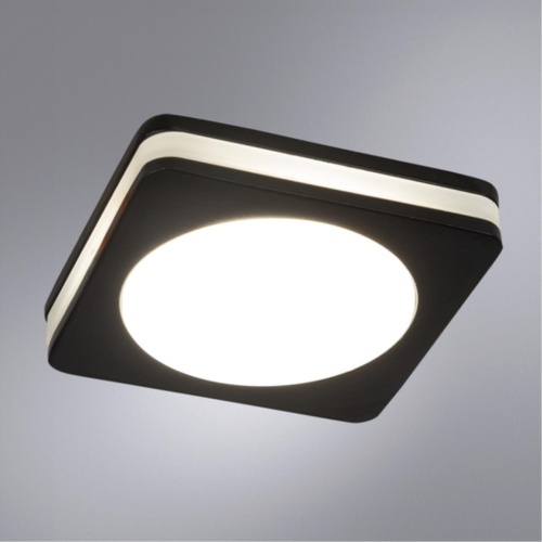 Точечный встраиваемый светильник Arte lamp A8432PL-1BK Светильник потолочный встраиваемый светодиодный TABIT Ø80x33мм IP20 монтаж Ø65мм 7Вт 530Лм 4000К 80+ 100°