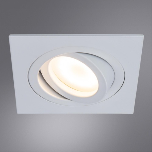 Точечный встраиваемый светильник Arte lamp A2168PL-1WH Светильник потолочный встраиваемый TARF для MR16 92x92x22мм белый IP20 монтаж Ø80мм