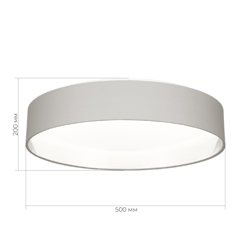 SLE300512-01 Светильник потолочный Никель/Серый, Серебристый LED 1*50W 3000K/4000K/5000K БЕРА