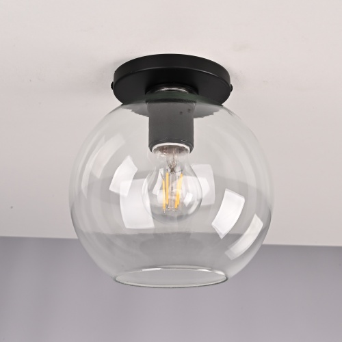 Потолочный светильник RH Utilitaire Globe  Shade Flushmount Black 123673-22