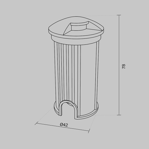 Уличный встраиваемый светильник Outdoor O044DL-L1S3K