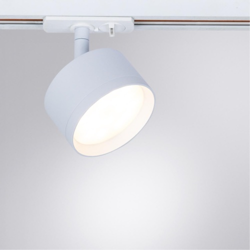 Трековый светильник Arte lamp A5547PL-1WH Светильник трековый однофазный INTERCRUS Ø85x45мм белый IP20
