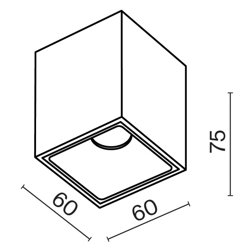 Потолочный светильник Technical C065CL-8W3K-SQ-B