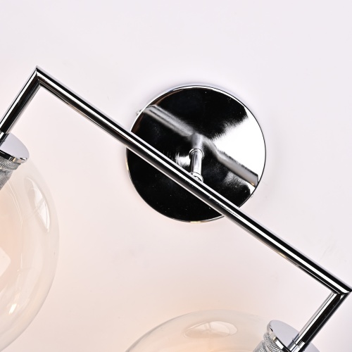 Бра RH Utilitaire Globe Shade Double Sconce Silver 123274-22