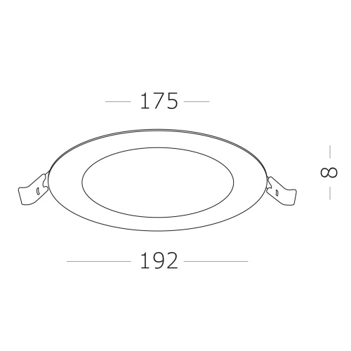 ST209.538.15 Св-к встр. Белый LED 1*15W 3000K 1 020Lm Ra80 110° IP20 D190xH18 90-265V Встраиваемые светильники
