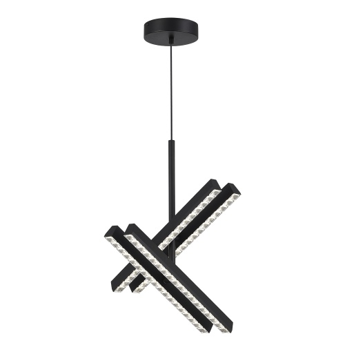 SL1018.413.04 Светильник подвесной ST-Luce черный/прозрачный LED 1*43W 4000K ЭВКЛИДИК