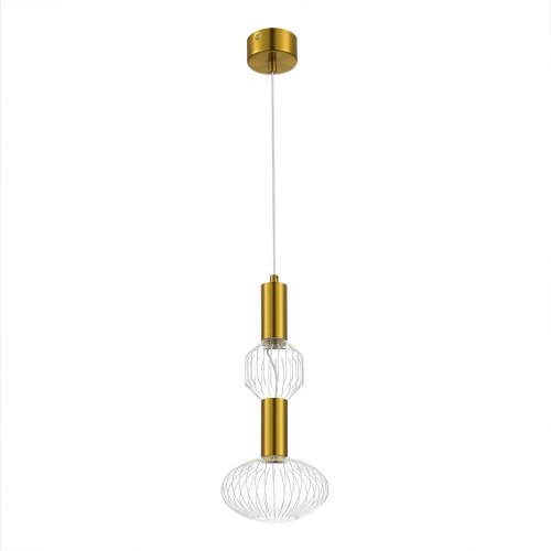 SL6117.223.02 Светильник подвесной ST-Luce Латунь/Золотой, Прозрачный LED 2*3W 3000K ТАККЕ