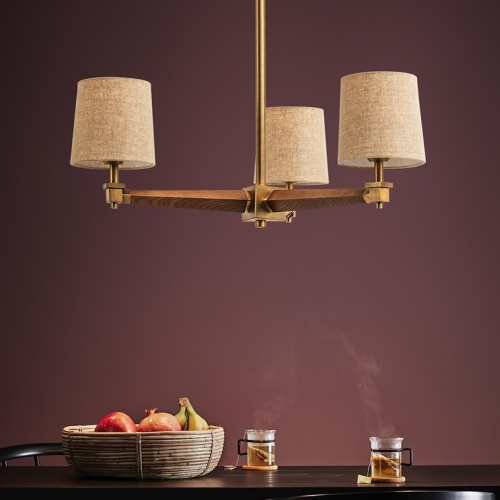 Люстра на штанге Jorgenson D70 White/Dark wood 203579-26