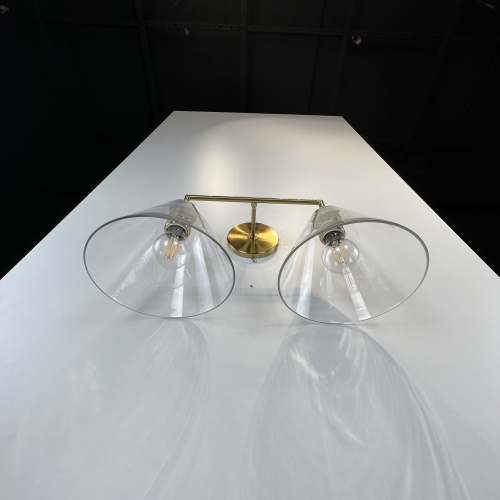 Бра RH Utilitaire Funnel Shade Double Sconce Brass 123267-22