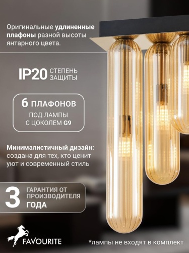 Потолочный светильник 4455-6P
