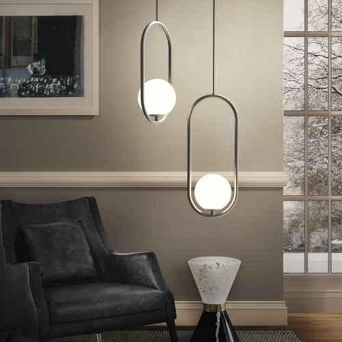 Подвесной светильник Matthew McCormick hoop 40 Chrome MILA Pendant 212753-22