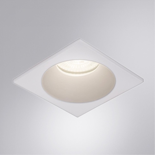 Точечный встраиваемый светильник Arte lamp A2868PL-1WH Светильник потолочный встраиваемый HELM для MR16 85x85×44мм белый IP44 монтаж Ø80мм
