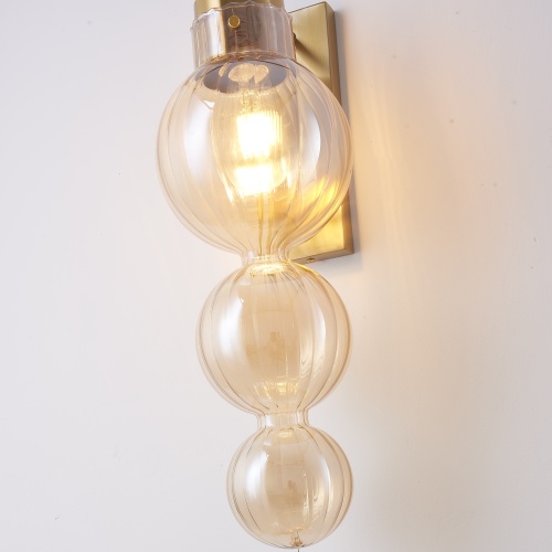 Бра Heathfield Lighting - Medina Wall brass/amber 177914-22