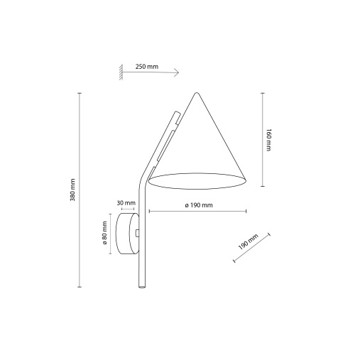  TK Lighting 11088 /Настенный светильник/ CONO BROWN