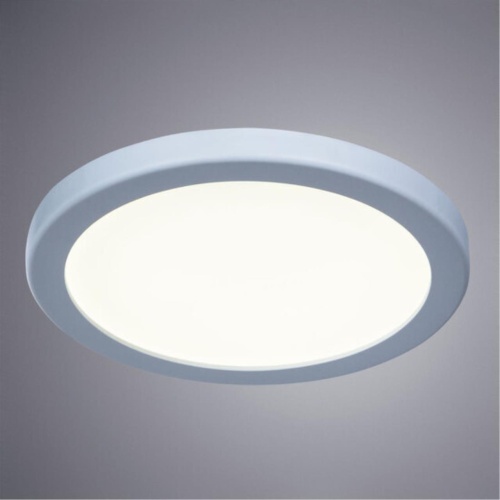 Даунлайт Arte lamp A7972PL-1WH Светильник потолочный встраиваемый светодиодный MESURA Ø118x20мм IP20 монтаж Ø50-100мм 9Вт 500Лм 4000К 70+ 110°