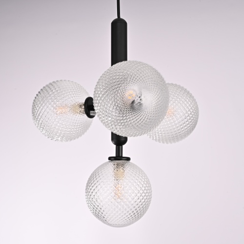 Подвесной светильник RAFFIN 4 Transparent Black 177908-26