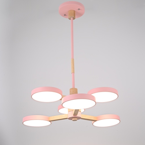 Люстра на штанге TURNA DBL L6 Pink 229081-26