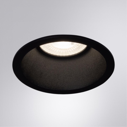 Точечный встраиваемый светильник Arte lamp A2864PL-1BK Светильник потолочный встраиваемый DASH для MR16 Ø86x40мм черный IP20 монтаж Ø77мм