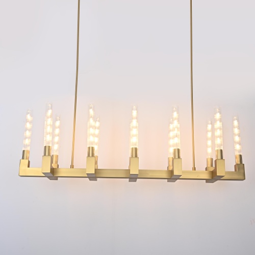 Люстра на штанге CANELLE Linear Chandelier 12 Modern Brass 84598-22