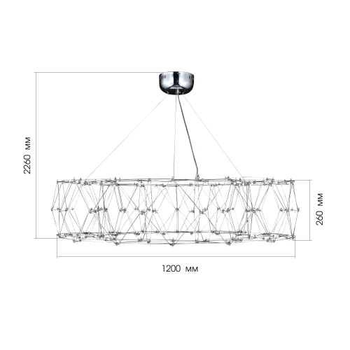 SL6602.103.72 Светильник подвесной ST-Luce Хром/Прозрачный LED 1*72W 4000K ГРАВЕТТА