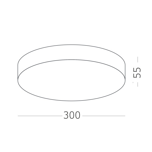 ST606.432.36 Светильник потолочный Черный LED 1*36W 3000K 3 240Lm Ra>90 120° IP20 D300xH55 180-240V Накладные светильники