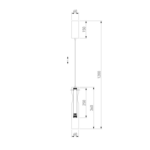  Eurosvet 50254/1 LED/ подвесной светильник/ черный