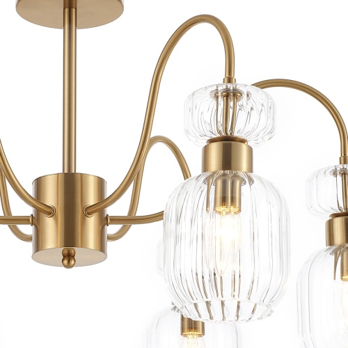 Светильник на штанге Escada 1141/6PL E14*60W Antigue copper/Clear