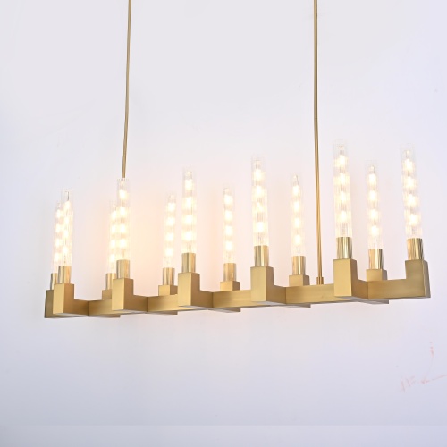 Люстра на штанге CANELLE Linear Chandelier 12 Modern Brass 84598-22