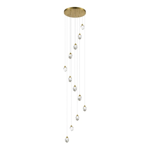 SL6114.203.12 Светильник подвесной ST-Luce Золотистый/Прозрачный LED 12*3W 3000K КАСКАТО