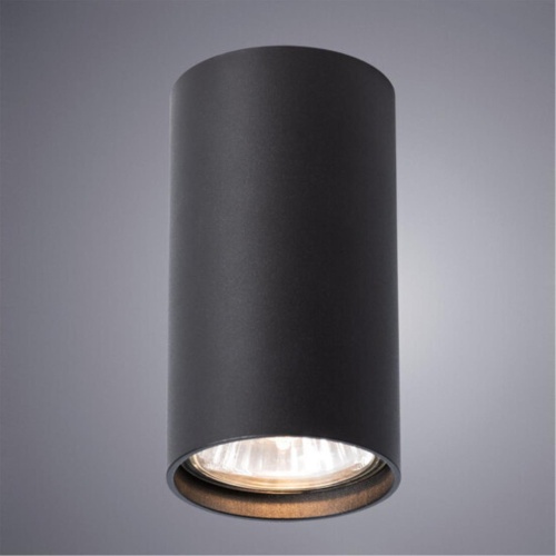 Накладной светильник Arte lamp A1516PL-1BK Светильник потолочный накладной UNIX для MR16 Ø55x100мм черный IP20