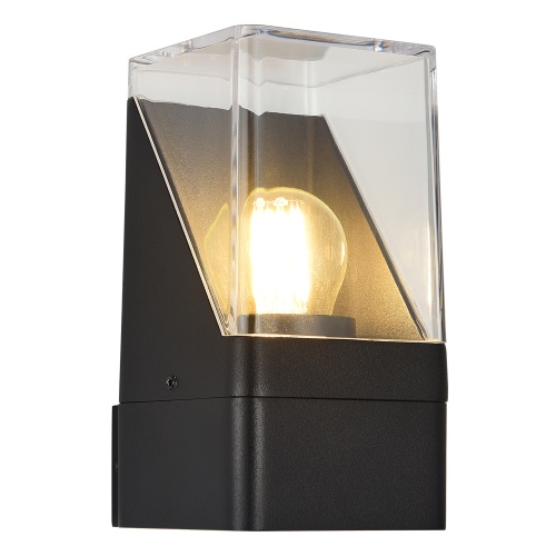 SL9016.401.01 Светильник уличный настенный ST-Luce черный/черный E27 1*15W САЙД