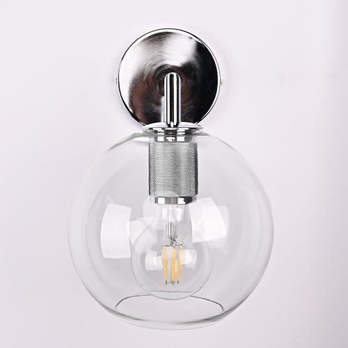 Бра RH Utilitaire Globe Shade Single Sconce Silver 123277-22