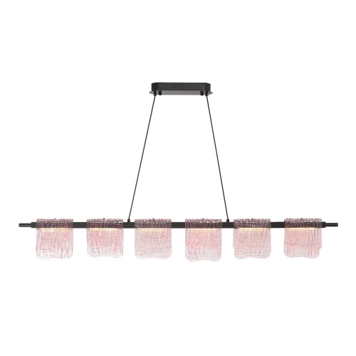 SL6021.403.36 Светильник подвесной ST-Luce черный/розовый LED 1*36W 3000K ВУАЛЬ